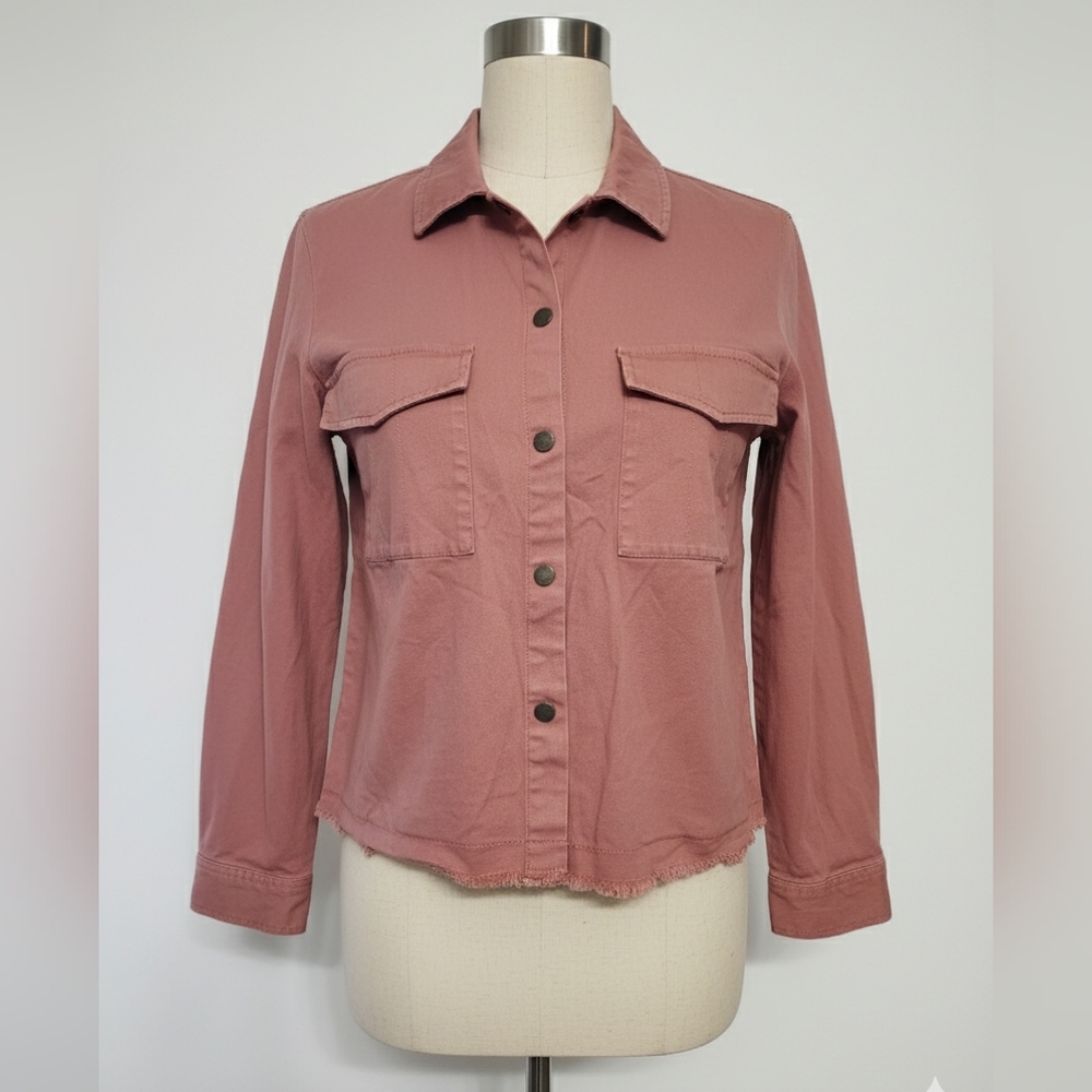 Sanctuary‎ Mauve Pink Button Up Light Jacket Womans Large